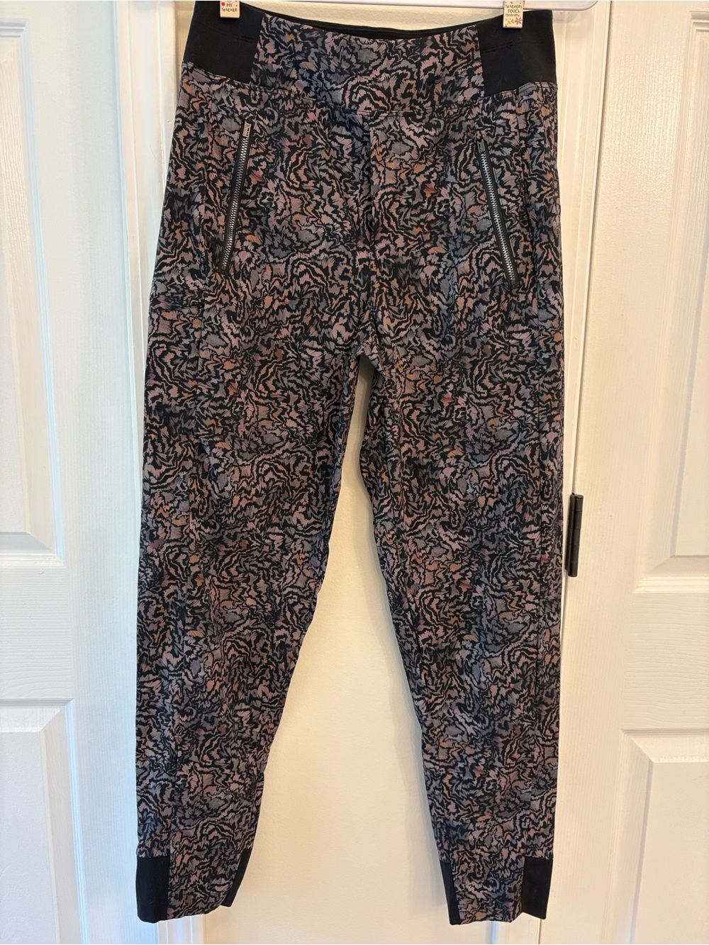 EUC Athleta High-Waist Patterned Slim Ankle Pants - Picture 3 of 12